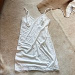 Abercrombie & Fitch Vintage Hollywood Vassarette Slip Dress 32 white Lace Nylon Tricot Lounge Small Photo 2