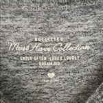 Hollister  Gray and White Fitted Crop Long Sleeve Tee Photo 1