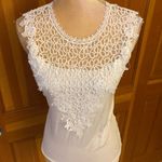 New Lavishly Paris Women’s Designer Laced Halter Bandeau Style Blouse. Small White Photo 4