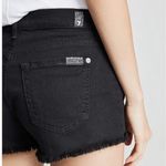 7 For All Mankind  Jean Shorts Cut Off High Rise 26 Black Beach Classic Vacay Photo 3