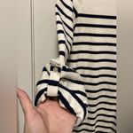 Gap  Ivory Navy Striped Iconic Boatneck 3/4 to Long Sleeve Shirt Dress Photo 5