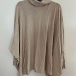 Alfani  Turtleneck Poncho Beige Tan Size Large Photo 0