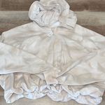 Lululemon Athletica Womens Cropped Long Sleeve Bubble Hem Hoodie Beige Size 12 Photo 5