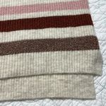 Retrelogy size medium women’s pullover hi low knit striped sweater gold accents Photo 7