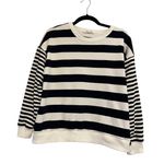 Workshop Republic Clothing Navy & White Striped Crewneck Sweater By Womens L/G C Photo 1