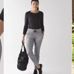 Lululemon  Ready To Rulu Pant Running Luon Spray Jacquard White Black size 10 Photo 1