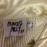 Princess Polly  Yellow Satin Pleated Textured Long Sleeve Blouse Shirt Top Size 4 Photo 3