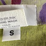 Habitat  Clothes To Live In Cropped Jacket S Abstract Floral Linen Buttons Photo 7