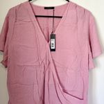 Bobi NWT Black Los Angeles Mauve Pink Casual Short Sleeve Top - Small Photo 1