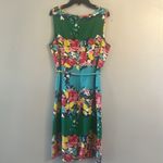 Talbots  Floral Dress Cotton Stretch Sheath Summer Career Church Party Size 10 Photo 2