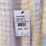 Volcom New Sweater Cream Open Knit Fringe Cardigan Photo 1