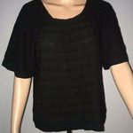 Ann Taylor  Loft Top Womens Size Small Black Short Sleeve Shirt Photo 0