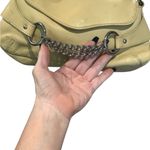 Kate Landry Tan Leather Shoulder Bag with Silver Chain Accents Photo 2