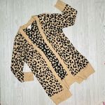 Sincerely Jules  Leopard Cardigan long sleeve duster sweater large black & brown Photo 2
