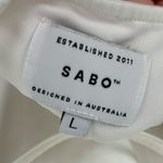 Sabo Skirt Sabo White Natalia Puff Sleeve Bodysuit Size Large Photo 4