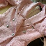 ZARA  Pink Tweed‎ Textured Double Breasted Blazer Size XS Photo 8