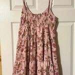 Trixxi  Pink Floral Tiered Babydoll Mini Dress M Photo 5