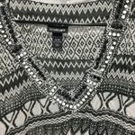 Lane Bryant ‎ Black White Beaded Sheer Geometric Print Cover Up Plus Size 22/28 Photo 1