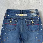 Pepe Jeans Vtg Y2K Deadstock  Low Rise‎ Flare Riveted Grommet Buckle Back Sz 24 Photo 3