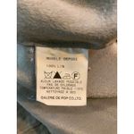 Pas de Calais Linen Leather Cowhide Silk Button Front Lagenlook Jacket Coat Tan Size M Photo 3