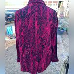 Ba&sh  WOMENS large Red and Black Snake Print Blouse long sleeve 100%viscose Photo 2