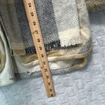 Anthropologie Melissa Nepton Becca Women Plaid Coatigan Coat Scarf Grey Beige PS Photo 4