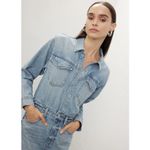 Pistola Amira Light Wash Denim Midi Dress Size Small Blue Photo 3