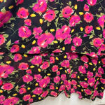 Abound  Floral Flutter Sleeve High/Low Maxi Dress Black/Pink Size L Photo 7