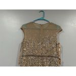 Mac Duggal 5619 Beige Embellished Illusion High Neck Cap Sleeve Gown in Nude 4 Photo 5