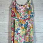 Old Navy Womens Pastel Floral Mini Dress Size Large Linen Blend cami Sundress Photo 9