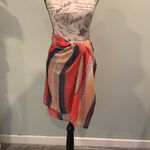 Colorful and Versatile Western Style Striped Lightweight Shawl Scarf Wrap Red Photo 4