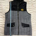 Iowa Hawkeyes Vest Women Black Gray Herringbone Quilted Logo Full Zip Size Large Photo 6