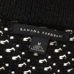 Banana Republic Black & White Striped Knit Cropped Cardigan Sweater M Photo 5