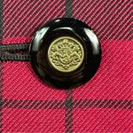 Le Suit Vintage II Red/Black Buffalo Plaid Blazer Contrast Collar Size 8 Photo 7