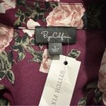 Byer California StitchFix  Christelle Burgundy Floral Button Down Shirt‎ Sz L NWT Photo 4