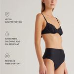 Quince NWT Italian High Rise Black Bikini Bottom Swimwear Sz M Photo 2