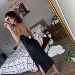 Cami NYC NWT  black silk halter rhinestone trim embellished open back midi dress Photo 4