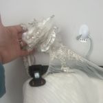 Maggie Sottero Couture Elegant White Strapless Wedding Dress Ball Gown Sz 8 Photo 3