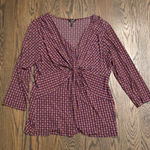 Daisy Fuentes  Red and Blue Blouse Photo 0