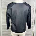 SEARCH FOR SANITY Faux Leather & Lace 3/4 Sleeve Top Black Photo 2