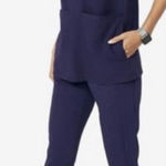 FIGS  Tidore Tailored Skinny Scrub Pants Zip Ankle Navy Size‎ Large Photo 0