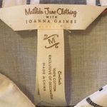 Matilda Jane  Joanna Gaines button down medium whiter dark blue stripes casual Photo 1