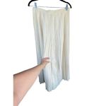 SK1 VTG J.G. Hook Pleated Linen Maxi Skirt White Size 14 Photo 2