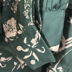 Elan  Green Floral Print Button Down Shirt(Size Medium) Photo 6