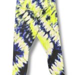 Athleta  SP Elation Leggings Tie-Dye Neon Blue Cobalt 7/8 Petite High Rise Yoga Photo 3