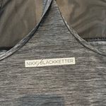 Gymshark x Nikki Blackketter Twist Back Tank Top Size Medium High Neck Gray Mesh Photo 4
