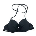 Aerie Bikini Top Push-Up Underwire Halter Padded Black 34A Photo 0
