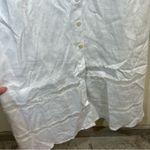 o.p.t Adina White Linen Midi Lace Dress Button Front 8 NWT Puff Sleeves Photo 10