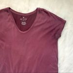 American Eagle  Burgundy Soft Flowy Tee Photo 1