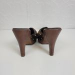 Bamboo  Womens Shoes Size 7 Brown‎ Copper Fashion Sequin Slip On Heels Mules Photo 3